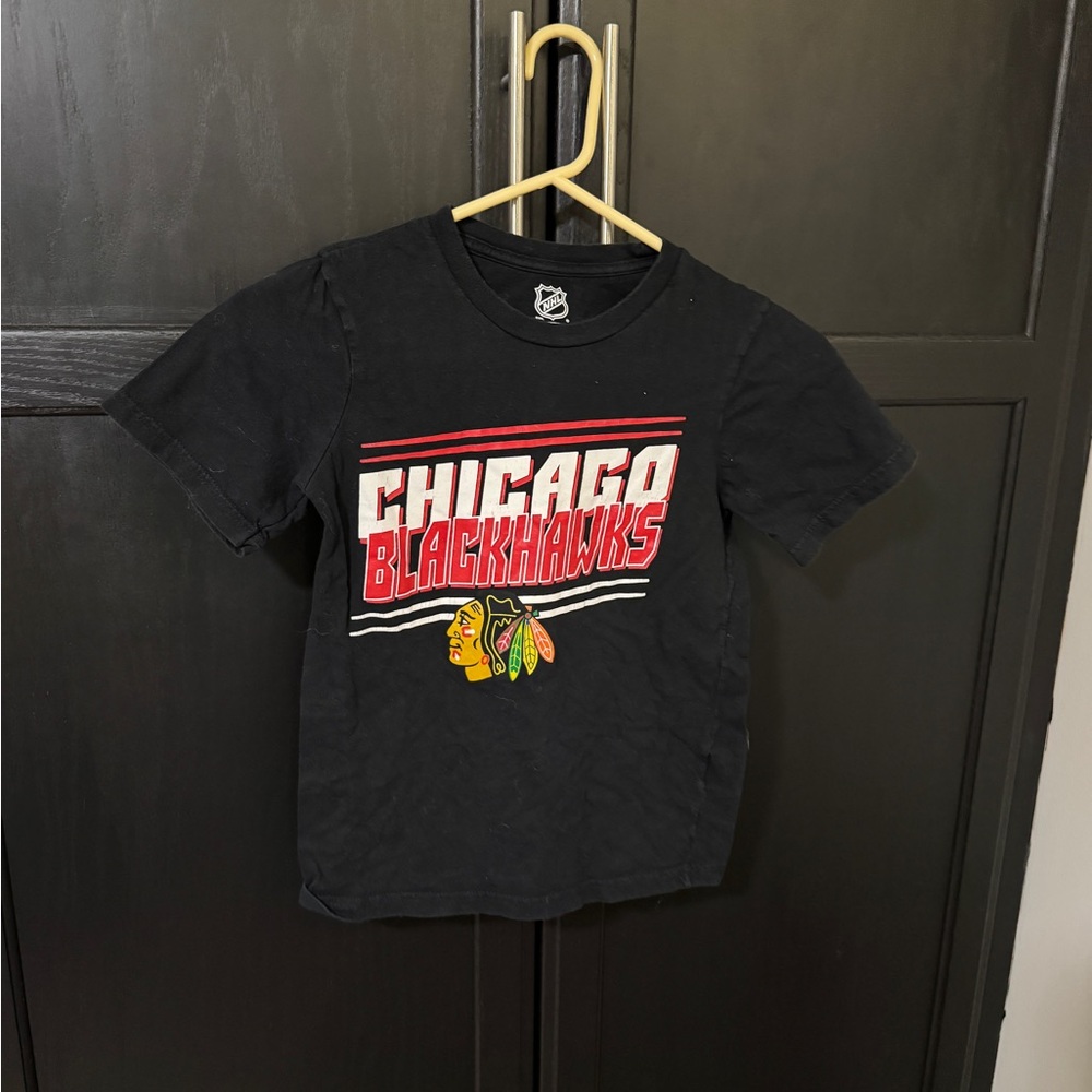NHL Chicago Blackhawks Kids Black Tee